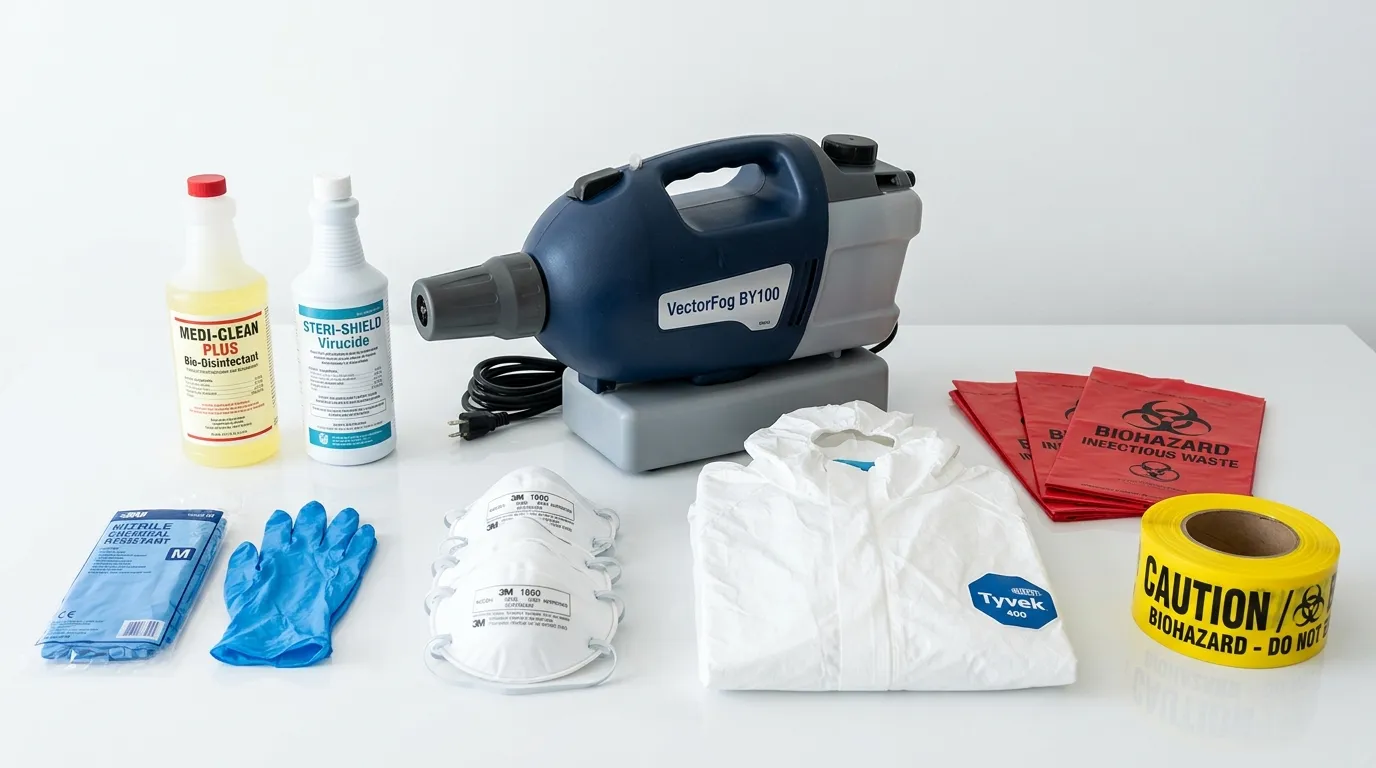 Professional biohazard remediation crew working in Stonegate