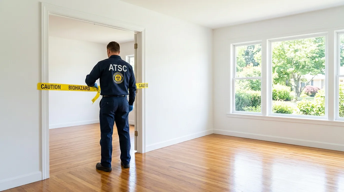 Certified biohazard cleanup crew performing Decomposition Cleanup in Stonegate